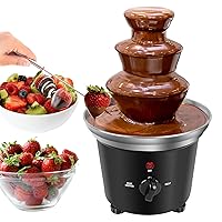 Chocolate Fondue Fountain,Plastic Chocolate Melt Dipping Machine Warmer.1.2 Pound,BPA Free 3 Tier Mini Melting Tower for Mother's Day Party,Christmas Party, Family Gathering,Wedding.
