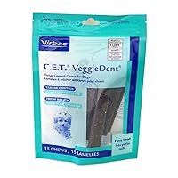 C.E.T. VeggieDent Dental Chews, Extra Small, 15 count