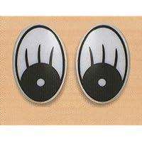 30mmx20mm (E) Oval Comic Eyes/Safety Eyes/Printed Eyes - 6 Pairs