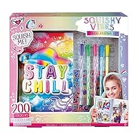Fashion Angels Stay Chill Sloth Squishy Smash Journal Set 12525 Journaling/Scrapbooking Kit, Squishy Diary, Multicolor