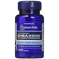 Puritan's Pride Dhea, 25 Mg (100 Tabs), 100 Count (Pack of 1)