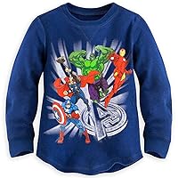Disney Store Marvel Avengers Little Boy Long Sleeve Thermal Shirt Size 5/6