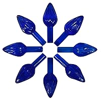 National Artcraft® Small Twist-Style Ceramic Christmas Tree Lights - Blue (144 Pcs)