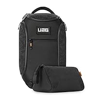 UAG 24-Liter Lightweight Tough Weather Resistant Laptop Backpack, Standard Issue Black Midnight Camo + UAG Dopp Kit Lightweight Unisex Toiletry Essentials Travel Bag, Black Midnight Camo