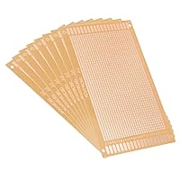 uxcell 9x15cm Single Sided Stripboard Universal Paper Printed Circuit Board Thickness 1.2mm for DIY Soldering Brown 8pcs