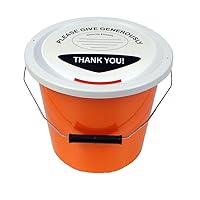 ELC Charity Money Collection Bucket 5 litres - Orange