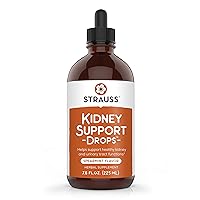 Strauss Naturals Kidney Support Drops – Natural Herbal Supplement to Help Maintain Kidney Function, Non-GMO, Gluten-Free, Soy Free, Vegan, Naturally Sourced Ingredients 7.6 fl oz (225ml)