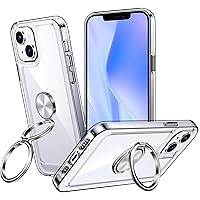 XYZ for iPhone 13 Case, Double Ring Stand Case Clear, Slim Lightweight Shockproof Protective Phone Case for iPhone 13 6.1 inch - Clear