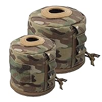 Tactical Toilet Paper Holder Canvas Standard and Mage/Super Mage Combination Foldable Roll Paper and Case Waterproof Portable with MOLLE Mount Webbing Cat Proof Roll Storage Bag for Bathroom Camping
