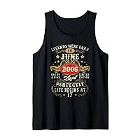 17 Year Old Legends Made In June 2006 17th Birthday Men Tank Top