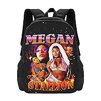 Megan Singer Thee Rapper Stallion Women & Men Laptop Backpack Travel Durable Laptops Large Daypack for Outdoor Hiking Cycling Camping