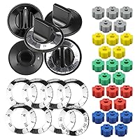 AMI PARTS Electric Range Burner Knob Kit KN002 RKE Universal Electric Range Oven Knob Handle Kit Compatible with Whirlpool Gas Stove Replace TJKN002&RK103.