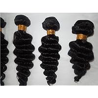 Hair 3 Bundles Hair Weft Virgin Hair 100% Human Malaysian Hair Weave 10 Inches-28 Inches Natural Color 300 Gram Deep Wave