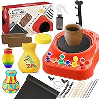 YESMRO 6inch/15cm Mini Pottery Wheel Machine Adjustable 0-200RPM Speed ABS  Detachable Basin,Pottery Wheel for Kids, Complete Pottery Kit for