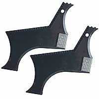 2 Men Beard Shaping Tool Multi-Line Trimming Shaper Lineup Template Comb Goatee