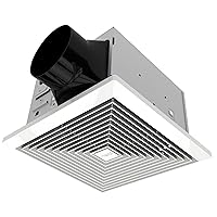BV New Version Bathroom Fan Ultra Quiet Ventilation & Exhaust Fan, 90CFM 0.9 Sones Ceiling Mount 4 Inch Duct Collar, Easy Install & Replace (No Attic Access Required) Residential Remodel Extractor