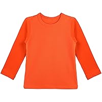 Lilax Girls' Basic Long Sleeve Round Neck Cotton T-Shirt