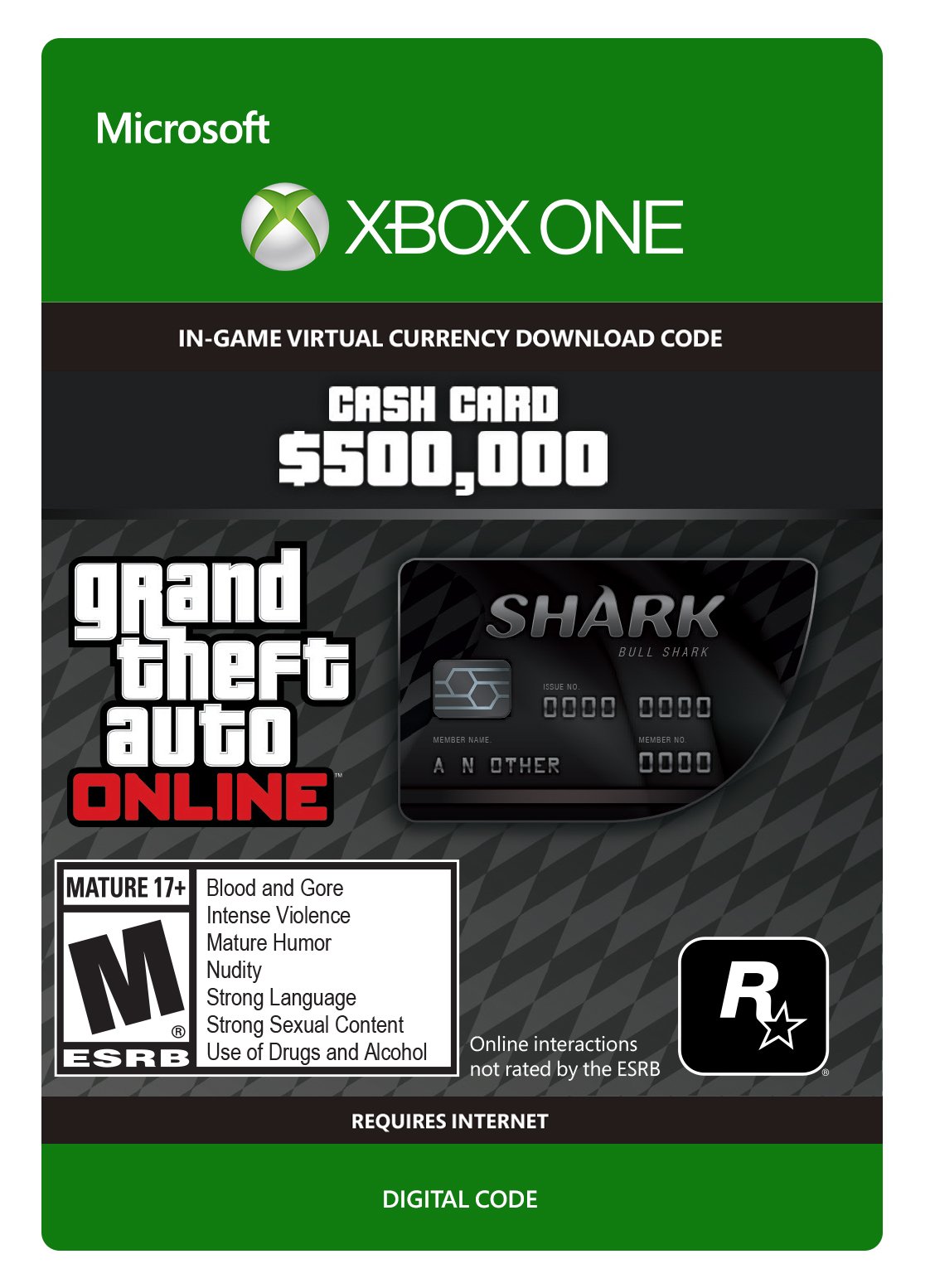 Grand Theft Auto V Bull Shark Cash Card - Xbox One [Digital Code]