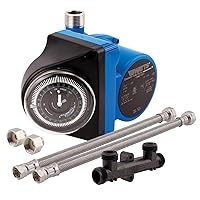 Extremely Quiet Instant Hot Water Recirculating Pump System with Built-In Timer for Tank Water Heaters, 6.2 Inches x 6.0 Inches x 5.0 Inches Device + Equipment