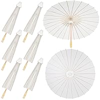 Sadnyy 33 Inches Paper Umbrellas Paper Decorative Chinese Japanese Parasol Umbrella DIY Oiled Paper Painting Umbrellas Crafts for Wedding Bridal Party Decor