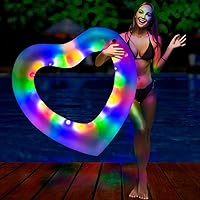 Heart Swimming Pool Float Loungers Tube, Water Fun Beach Party Toys for Kids，Birthday Scene Layout Props.