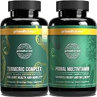 Primal Harvest Multivitamin & Turmeric Complex Supplements for Women and Men Multi Vitamin Capsules