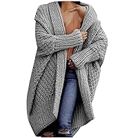 Women Chunky Knit Cardigan Oversized 2023 Winter Fall Sweaters Coat Long Sleeve Casual Solid Color Jumper Outwear