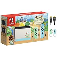 Newest Nintendo Switch Animal Crossing: New Horizons Edition 32GB Console - Pastel Green Blue Joy-Con - 6.2