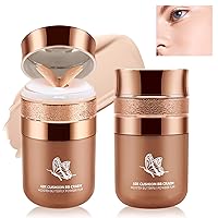 Air Cushion BB Cream, Lightweight Moisturizing Foundation Face Makeup, Natural Matte Concealer for Dewy Finish, Conceal & Brighten Nude Base Primer Cream to Even Skin Tone, Long Lasting