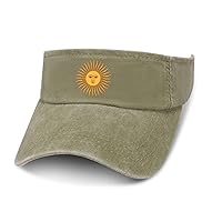 Argentina Flag Leaky Top Denim Hat Print Sun Visor Hat Baseball Cap Golf Hat for Adult