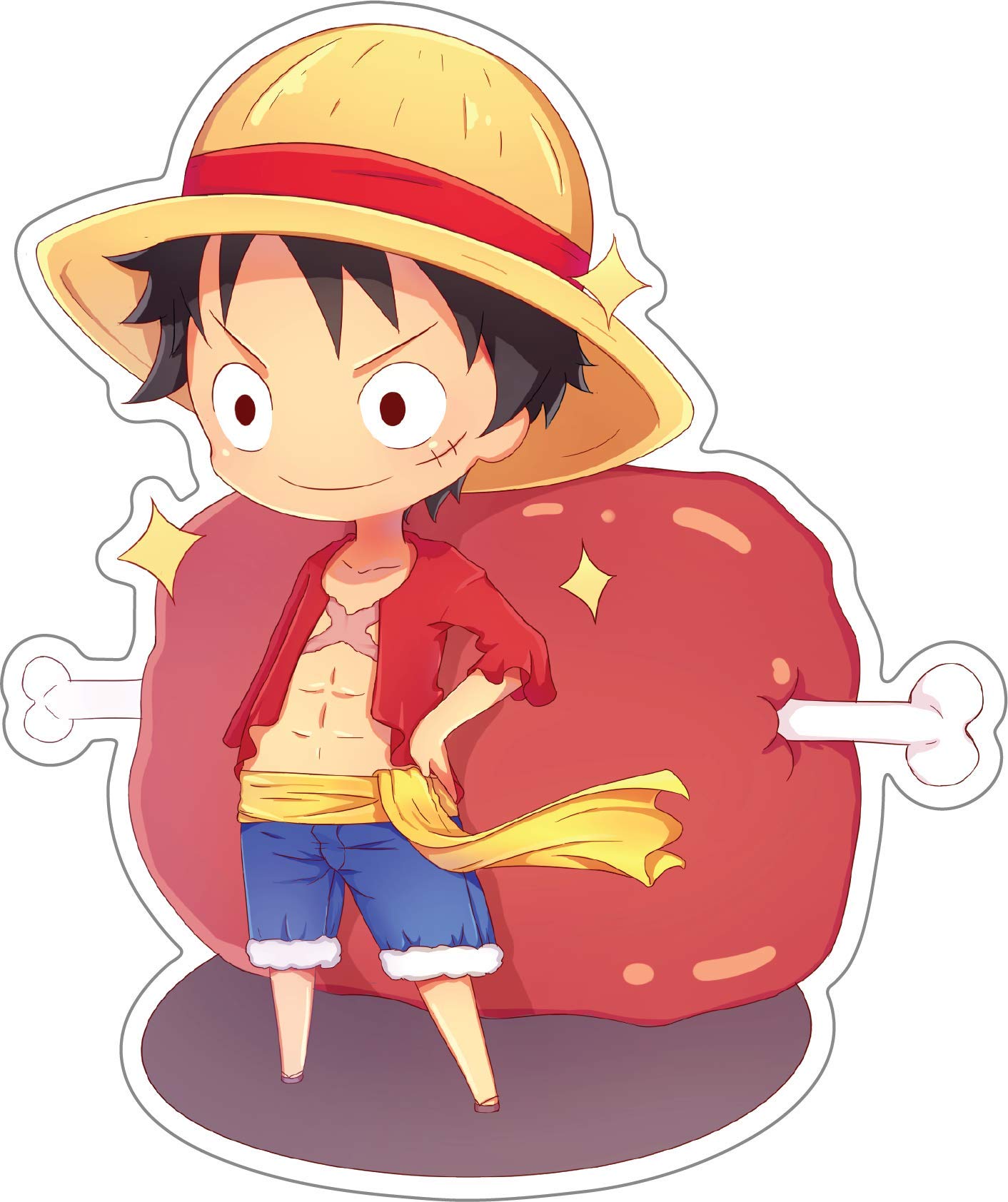 Mua One Piece - Luffy Chibi Decal Sticker for Car/Truck/Laptop ...