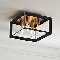 Possini Euro Design Gretna Modern Industrial Ceiling Light Flush-Mount Fixture 10