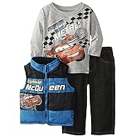 Disney Boys' Cars 3 Piece Nylon Vest Set