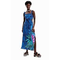 Desigual Women's Tropical Ruffle Midi Dress