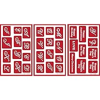 Armour Etch Over N Over Stencil, 7/8-Inch High Alphabet, 3 Pages