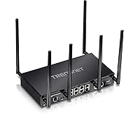 TRENDnet AC3000 Tri-Band Wireless Gigabit Dual-WAN VPN SMB Router, MU-MIMO, Wave 2,Internet Router, Whole Office-Home Wifi, Pre-Encrypted Wireless, QoS,Inter-VLAN Routing, Black, TEW-829DRU