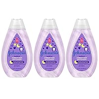 Johnson's Bedtime Baby Moisture Body Wash with Coconut Oil, Washes Away 99.9% of Germs, Tear-Free Night Time Bath Wash, Hypoallergenic, Paraben- & Dye-Free, No-Animal Testing, 13.6 fl. oz (Pack of 3)