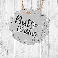 Personalized Best Wishes Tags Labels, Someone Special, Wedding Tags, Your Text Custom Tag Custom, Personalized tag, ,Decorative Tags,Design Two (Grey Pack of 500)