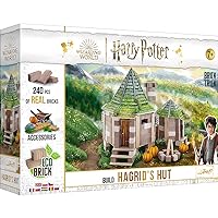 Trefl Harry Potter Brick Trick Hagrid's Hut Eco Brick Blocks, DIY, 240 Blocks, Reusable, Creative Set for Children from 7 Years Building Blocks