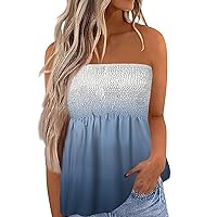Going Out Tops for Women, Tube Cute Sexy Off Shoulder Sleeveless T-Shirt T Shirts Trendy, S XXL