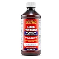 GeriCare Acetaminophen 160 mg Cherry Flavored Liquid, 16 Oz (Pack of 2)
