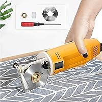 BAOSHISHAN Electric Rotary Fabric Cutter 65mm Hand-Held Blade Cloth Cutting  Machine, Scissors 110V for Carpets, Multi-Layer Leather Under 25mm 1inch