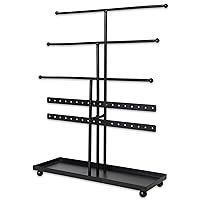 DII Accessory Organization Collection Jewelry Stand, 3 Tier Tower, Black