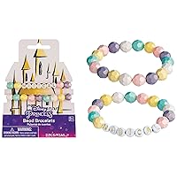 Multicolor Magical Disney Princess Plastic Bead Bracelets - 95mm (Pack of 2) - Perfect for Your Little Royalty and Ideal Party Favor