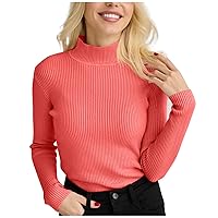 Women's Cropped Sweater Casual Half High Neck Underlay Solid Color Versatile Knitted Round Pullover Sweater