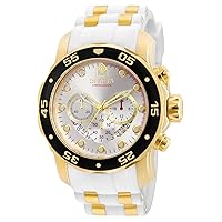 Invicta Men's Pro Diver Stainless Steel Quartz Watch with Silicone Strap, Two Tone, 1 (Model: 20292)
