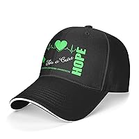 Hope for a Cure Non Hodgkins Lymphoma Awareness Unisex Baseball Cap Adjustable Snapback Hats Dad Hat Trucker Hat Sandwich Cap Black