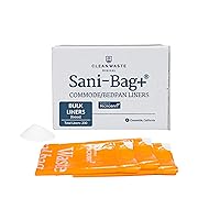 Sani-Bag+ Commode Liners with Microban (Bulk, 200-Count) - Extra Absorbent Gelling Powder for Poop/Urine - No Odor & No Leaks - For Healthcare & Home Care - (Orange, Drawstring)
