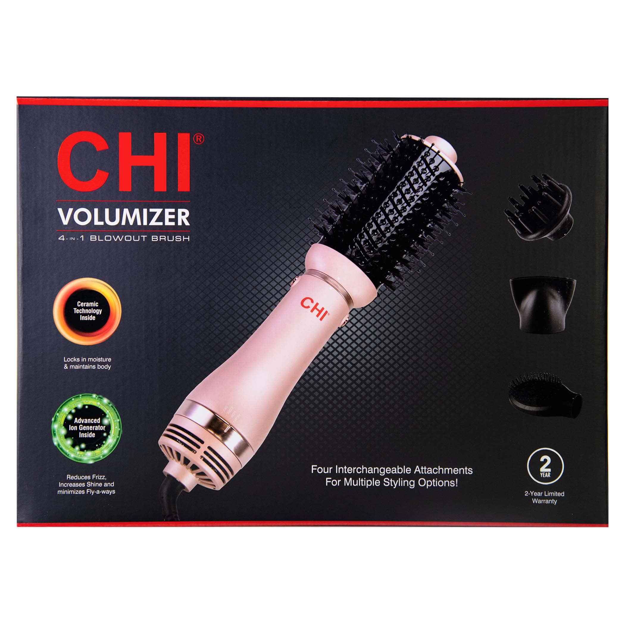 CHI Volumizer 4-in-1 Blowout Brush, Rose Gold