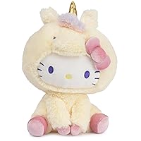 Sanrio Hello Kitty Unicorn Plush Toy, Premium Stuffed Animal for Ages 1 and Up, Yellow, 6”